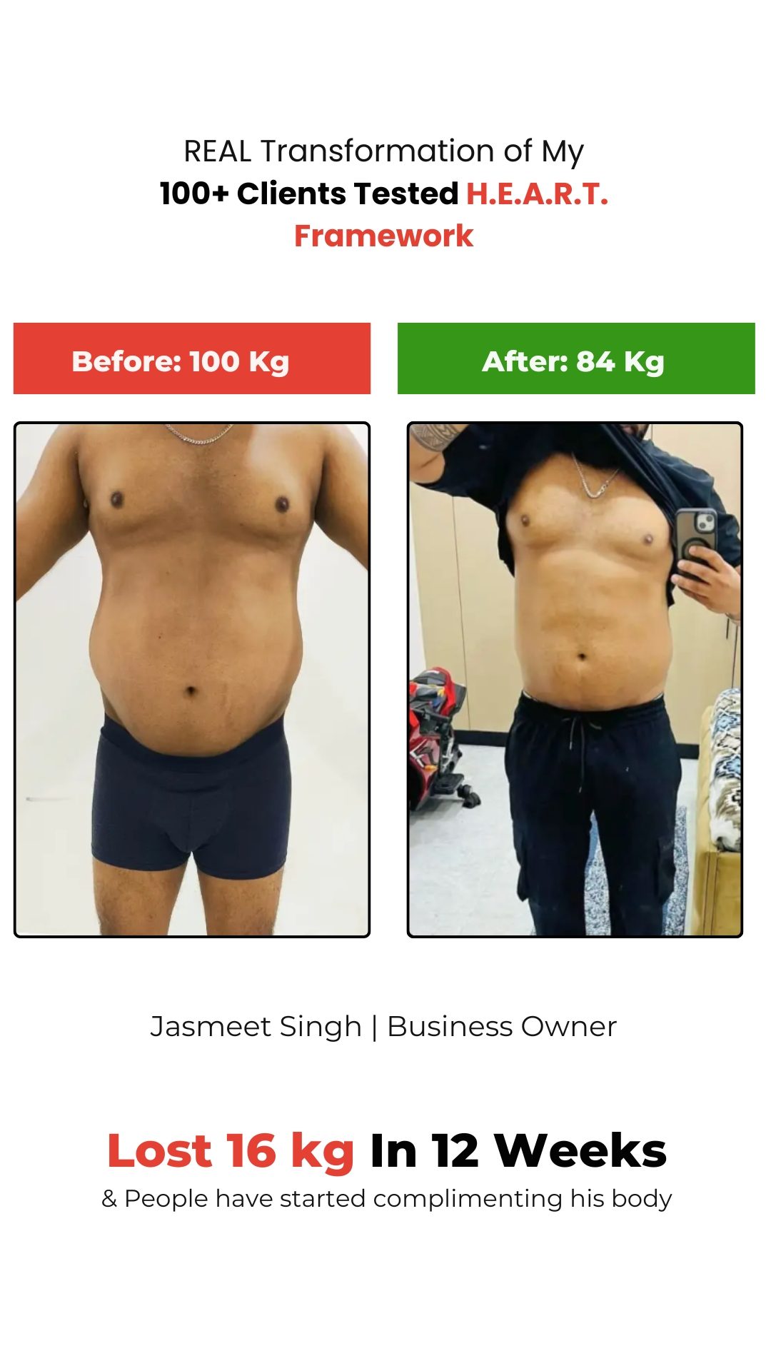 Jasmeet Singh Transformation