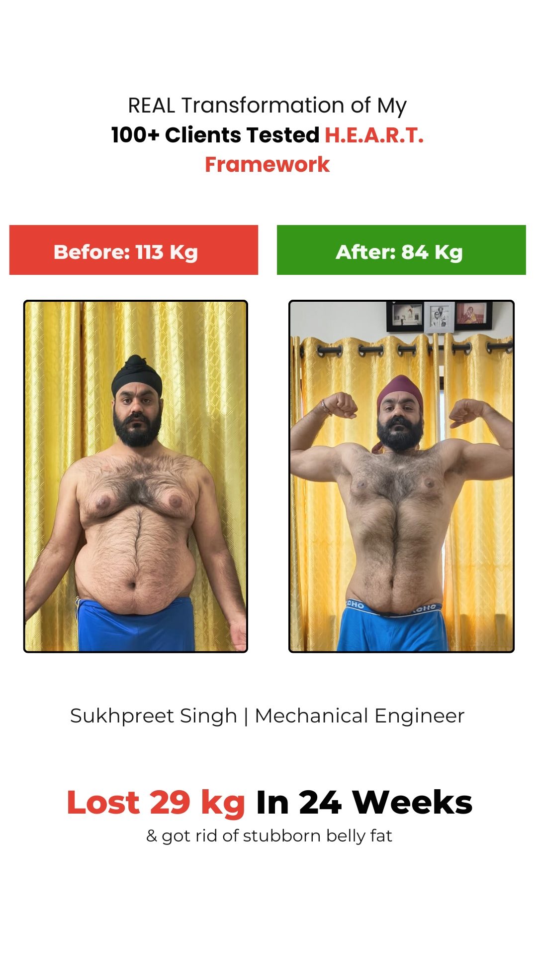 Sukhpreet Singh Transformation